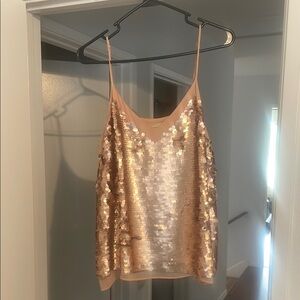 Moulinette Soeurs Gold Sequin Sleeveless Camisole